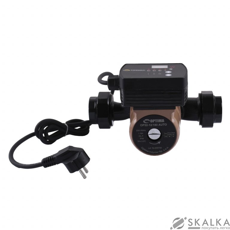 Насос циркуляционный энергосберегающий Optima OP32-12AUTO 180мм + гайки На фото Насос циркуляционный энергосберегающий Optima OP32-12AUTO 180мм + гайки