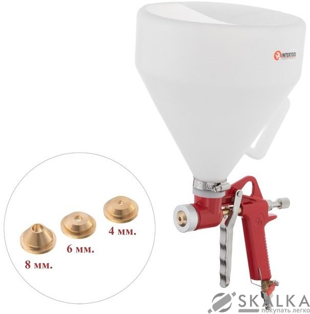 Штукатурный распылитель Intertool 4,6,8мм, В/Б, 7000мл, 3-6b (PT-0402) На фото Штукатурный распылитель Intertool 4,6,8мм, В/Б, 7000мл, 3-6b (PT-0402)