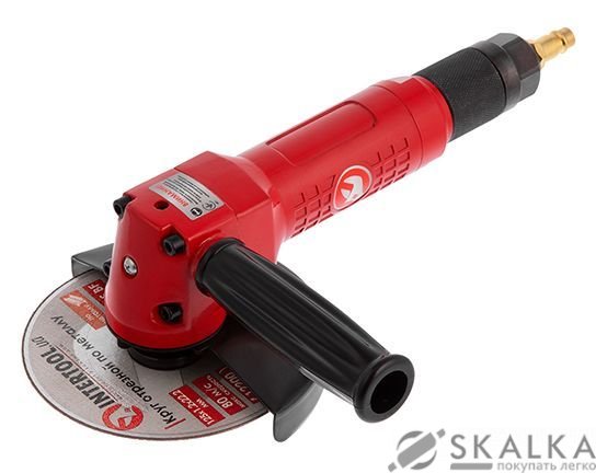 На фото Угловая шлифмашина пневматическая Intertool 125мм (PT-1202)