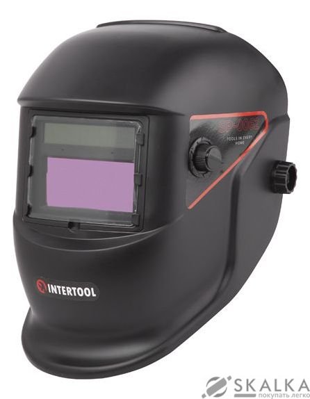 На фото Маска сварщика Хамелеон Intertool класс светофильтра 1/2/1/2, 2 сенсора, DIN9-13, 1/25000с (SP-0062)