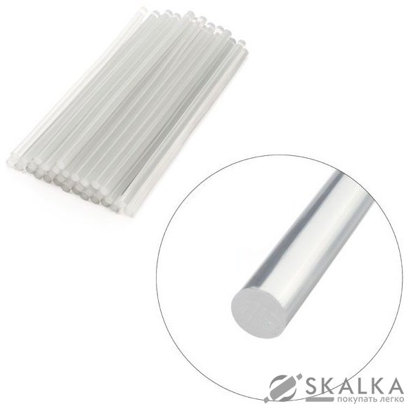 Комплект прозрачных клеевых стержней Intertool 11.2мм*300мм 1кг (RT-1026) На фото Комплект прозрачных клеевых стержней Intertool 11.2мм*300мм 1кг (RT-1026)