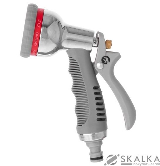 Пистолет-распылитель Intertool для полива хромированный 8-функций ABS, PP,TPR (GE-0004) На фото Пистолет-распылитель Intertool для полива хромированный 8-функций ABS, PP,TPR (GE-0004)