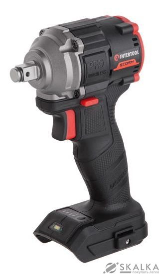 На фото Гайковерт ударный с бесщеточным двигателем Intertool 20 В, 350 Nm, COMPACT, без ЗУ и АКБ (WT-9363)