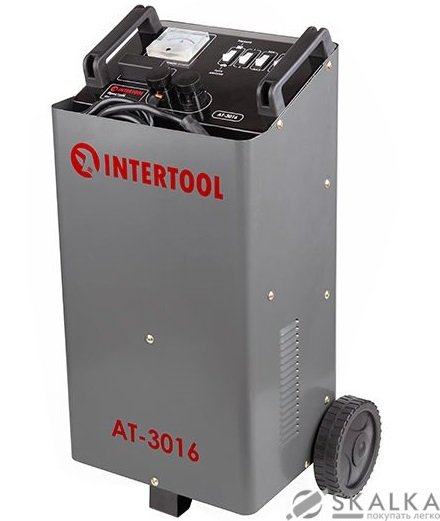 Пуско-зарядное Intertool 230 В, 1200 Вт, 12/24 В, зарядка 50/75 А, пуск 300 А, 20-600 Ач (AT-3016) На фото Пуско-зарядное Intertool 230 В, 1200 Вт, 12/24 В, зарядка 50/75 А, пуск 300 А, 20-600 Ач (AT-3016)