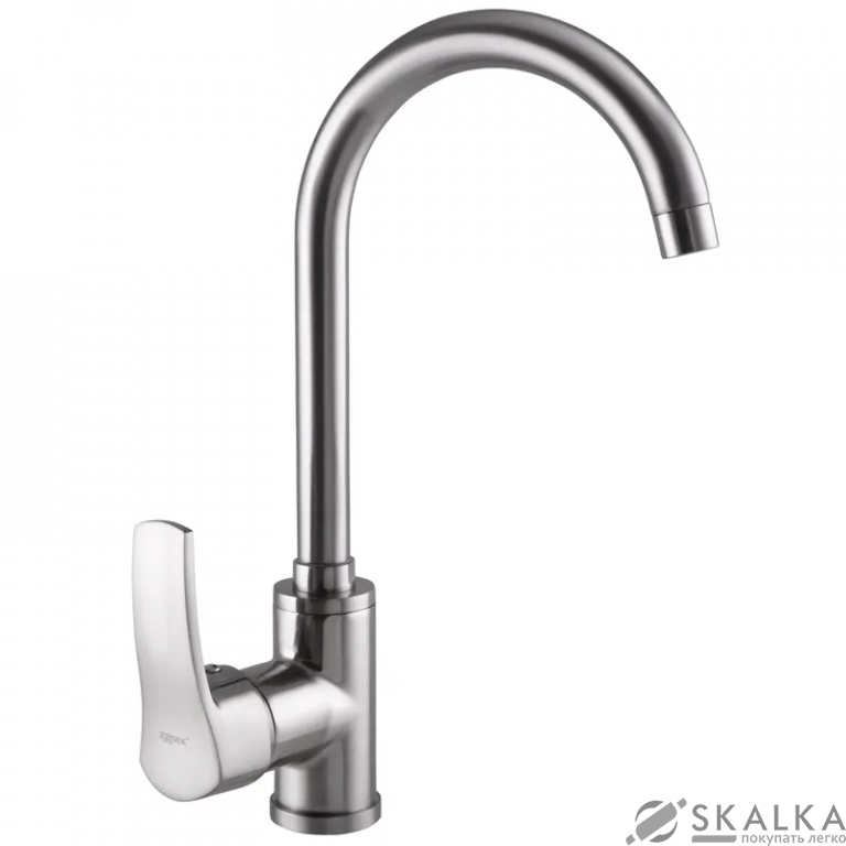 Смеситель для кухни ZERIX SAR 279 нержавейка (ZX0418) На фото Смеситель для кухни ZERIX SAR 279 нержавейка (ZX0418)