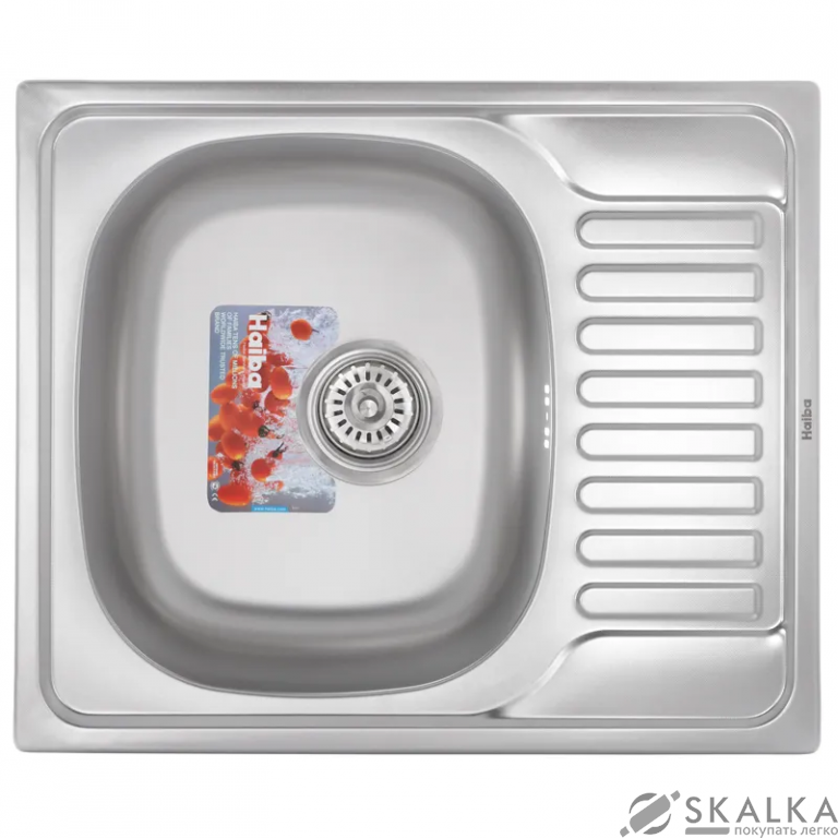 На фото Кухонная мойка Haiba 58x48 Decor декорированная (HB0646)