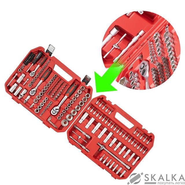 Набор инструментов 1/2" & 3/8" & 1/4" 181 ед INTERTOOL (ET-9181) На фото Набор инструментов 1/2" & 3/8" & 1/4" 181 ед INTERTOOL (ET-9181)