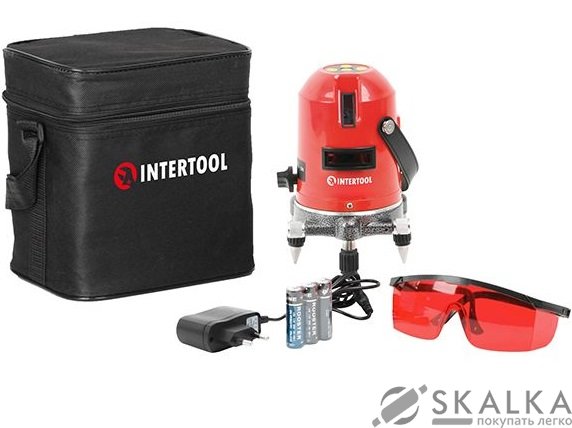 На фото Уровень лазерный Intertool 2 лазерные головки (MT-3009)
