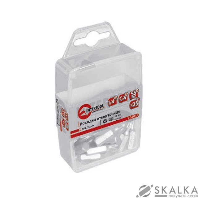 Комплект бит Intertool PH0 1/4"*25мм 25шт (VT-0010) На фото Комплект бит Intertool PH0 1/4"*25мм 25шт (VT-0010)