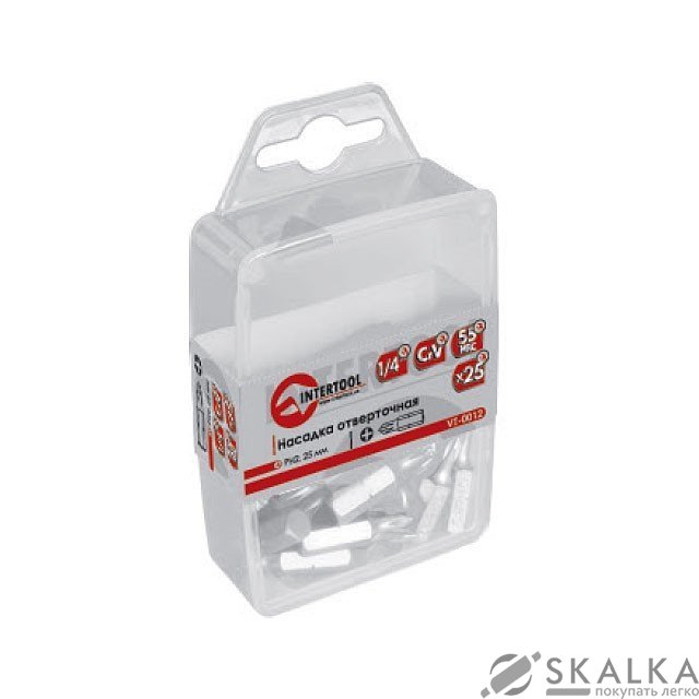 На фото Комплект бит Intertool PH2 1/4"*25мм 25шт (VT-0012)