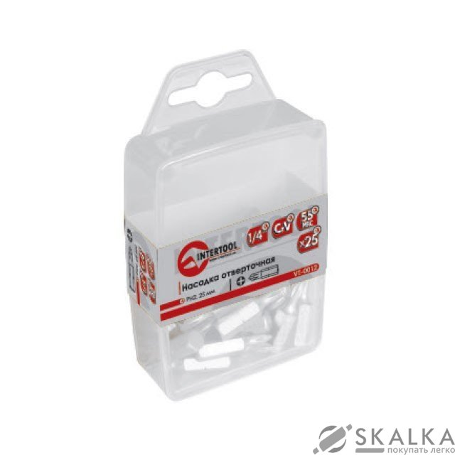 Комплект бит Intertool 5мм 1/4"*25мм 25шт (VT-0033) На фото Комплект бит Intertool 5мм 1/4"*25мм 25шт (VT-0033)