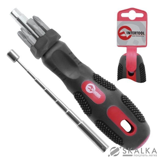На фото Отвертка телескопическая Intertool 7в1 (VT-1007)