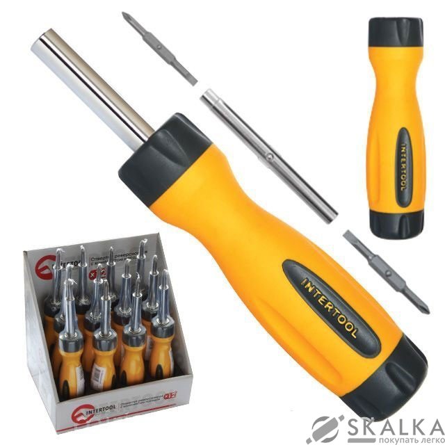 Отвертка Intertool 4в1 (VT-1008) На фото Отвертка Intertool 4в1 (VT-1008)