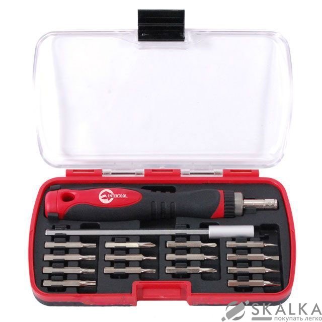На фото Отвертка Intertool с прецизионными битами 16шт (VT-2016)