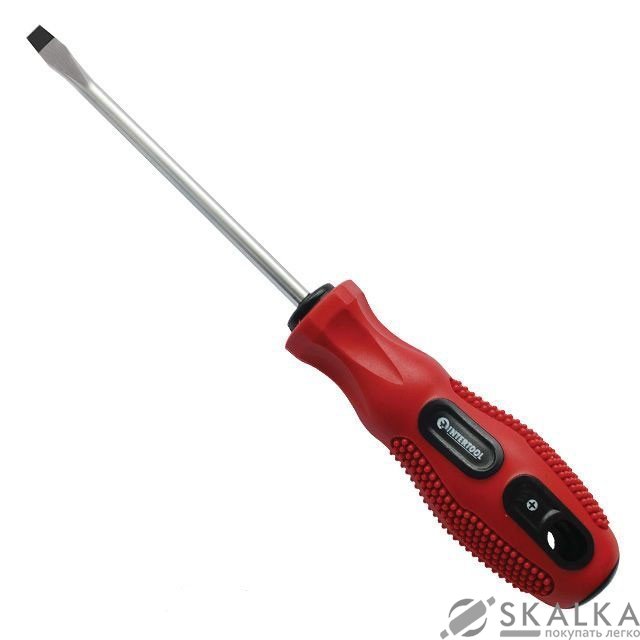 На фото Отвертка шлицевая Intertool SL8*250мм (VT-3121)