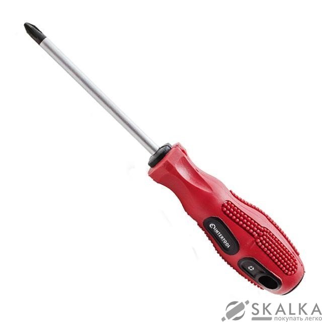 На фото Отвертка крестовая Intertool PH1*75мм (VT-3136)