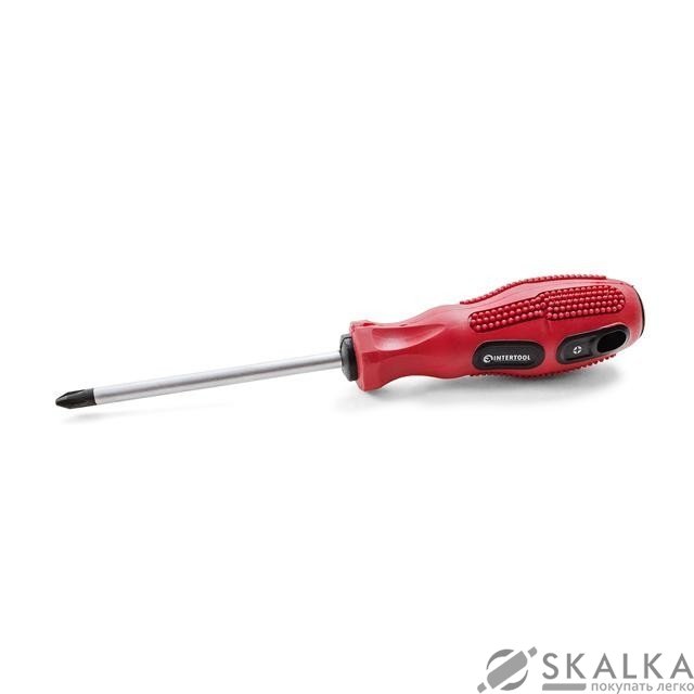 На фото Отвертка крестовая Intertool PH2*100мм (VT-3143)