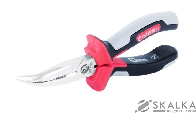 Щипцы Intertool удлиненные изогнутые 160мм CrV с изолированными рукоятками PROF (NT-0223) На фото Щипцы Intertool удлиненные изогнутые 160мм CrV с изолированными рукоятками PROF (NT-0223)