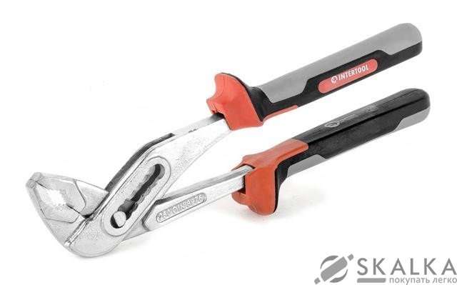 На фото Клещи сантехнические Intertool 250мм CrV с изолированными рукоятками PROF (NT-0241)