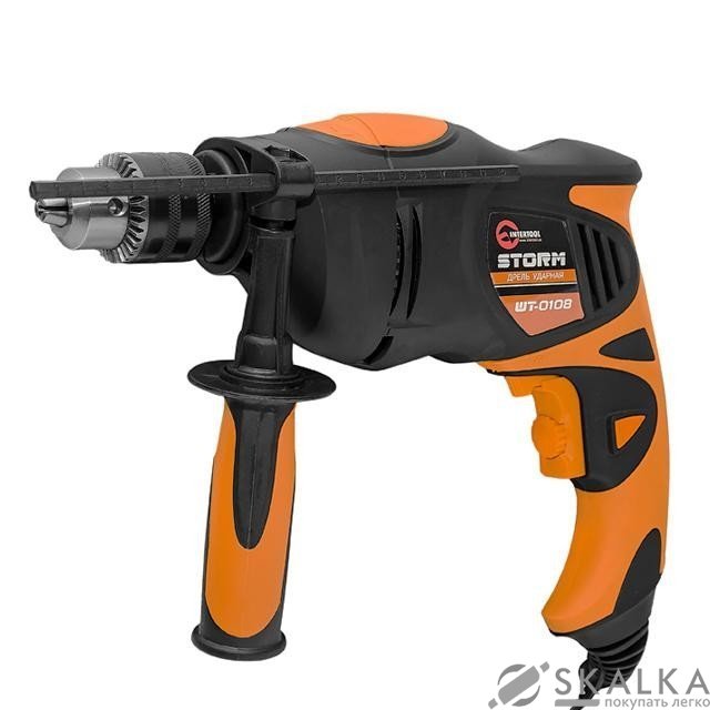 На фото Дрель ударная Intertool 850Вт, 1.5-13мм (WT-0108)
