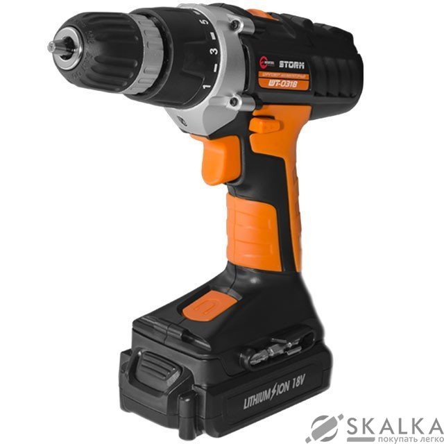 На фото Шуруповерт Intertool STORM, 18В, 2 скорости (WT-0318)