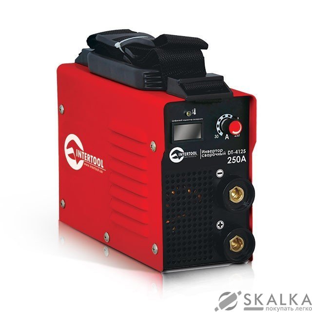 Инвертор мини Intertool 9.6кВт, 30-250А, электрод 1.6-5.0мм, IGBT (DT-4125) На фото Инвертор мини Intertool 9.6кВт, 30-250А, электрод 1.6-5.0мм, IGBT (DT-4125)
