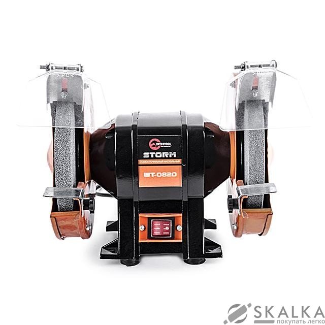 Станок точильный настольный Intertool STORM 400Вт, 0-2950об/мин, шлифкруг 200мм (WT-0820) На фото Станок точильный настольный Intertool STORM 400Вт, 0-2950об/мин, шлифкруг 200мм (WT-0820)