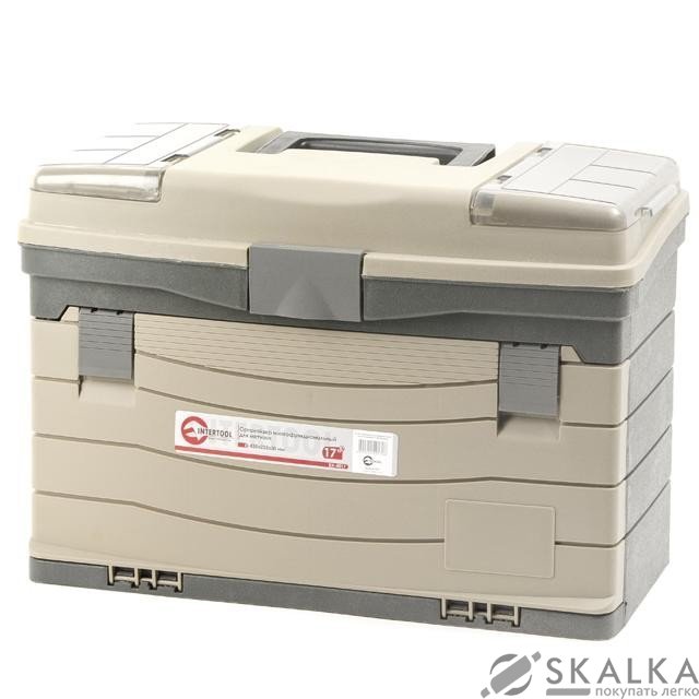 Многофункциональный органайзер Intertool 17", 435*235*300мм (BX-4017) На фото Многофункциональный органайзер Intertool 17", 435*235*300мм (BX-4017)