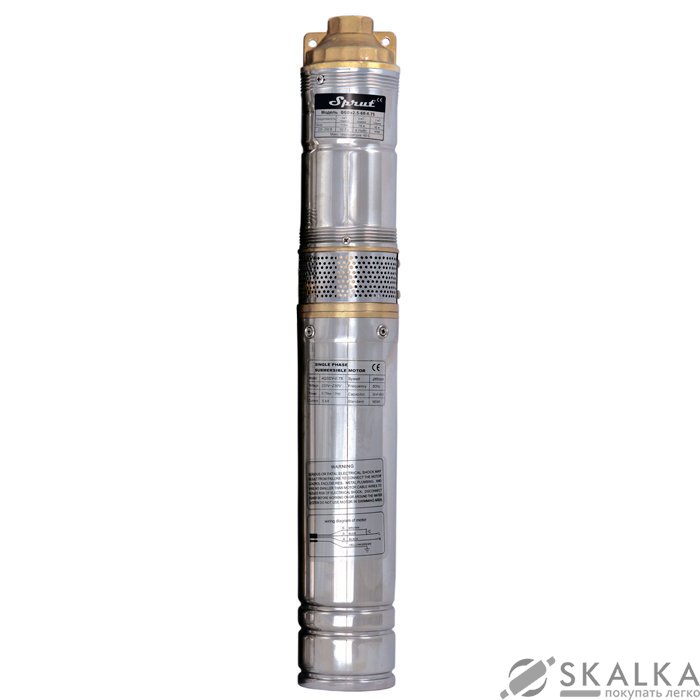 На фото Насос скважинный Sprut QGDа 2,5-60-0.75 + пульт управления (0062)