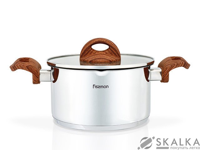 На фото Кастрюля Fissman Altea 20x10 см/3.1л с двумя отверстиями для слива (SS-5168.20)