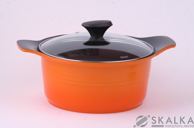 Кастрюля Fissman Assorti 24 см/4.4 л со стеклянной крышкой (AL-4585.24) На фото Кастрюля Fissman Assorti 24 см/4.4 л со стеклянной крышкой (AL-4585.24)