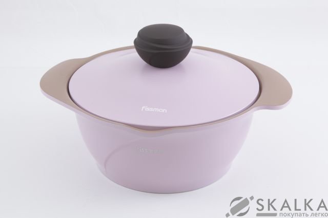 Кастрюля Fissman Azalea 20 см/2.3 л с металлической крышкой (AL-4806.20) На фото Кастрюля Fissman Azalea 20 см/2.3 л с металлической крышкой (AL-4806.20)