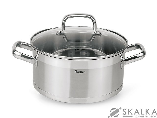 Кастрюля Fissman Cordelia 24x11.5 см/5.2 л со стеклянной крышкой (SS-5324.24) На фото Кастрюля Fissman Cordelia 24x11.5 см/5.2 л со стеклянной крышкой (SS-5324.24)