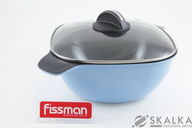 Кастрюля Fissman Diablo 28x12 см/6.5 л со стеклянной крышкой (AL-4688.28) На фото Кастрюля Fissman Diablo 28x12 см/6.5 л со стеклянной крышкой (AL-4688.28)