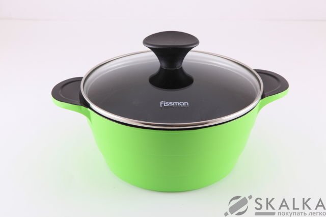 Кастрюля Fissman Rainbow 20 см/2.3 л со стеклянной крышкой (AL-4595.20) На фото Кастрюля Fissman Rainbow 20 см/2.3 л со стеклянной крышкой (AL-4595.20)