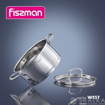 Кастрюля Fissman West 24x12 см/5.4 л со стальной крышкой (SS-5254.5.4) На фото Кастрюля Fissman West 24x12 см/5.4 л со стальной крышкой (SS-5254.5.4)