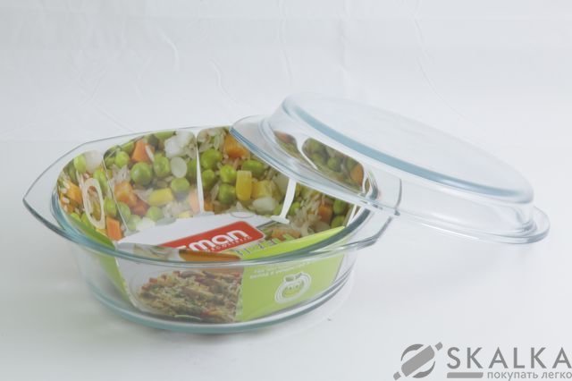 Кастрюля Fissman для запекания 2.0 л с крышкой жаропрочное стекло (GS-6504.26) На фото Кастрюля Fissman для запекания 2.0 л с крышкой жаропрочное стекло (GS-6504.26)