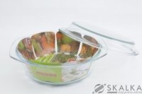 Кастрюля Fissman для запекания 2.5 л с крышкой жаропрочное стекло (GS-6505.29) На фото Кастрюля Fissman для запекания 2.5 л с крышкой жаропрочное стекло (GS-6505.29)