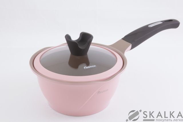 На фото Ковш Azalea 18 см со стеклянной крышкой (AL-4801.18)