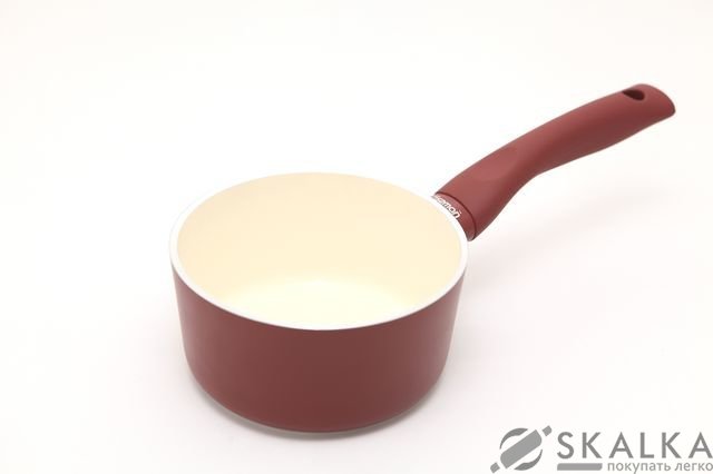 На фото Ковш Fissman Piccolino 14 cмx7.5 см c керамическо-силиконовым покрытием (AL-4880.14)