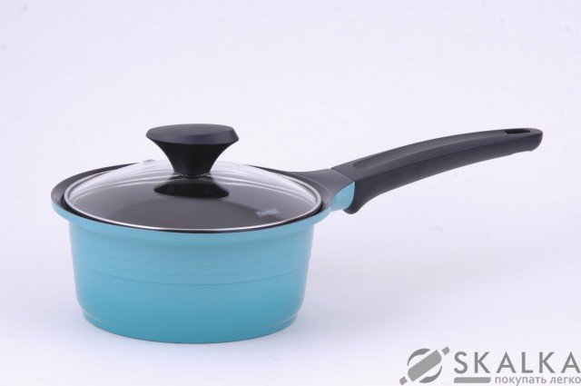 Ковш Assorti 18 см/1.8 л со стеклянной крышкой (AL-4583.18) На фото Ковш Assorti 18 см/1.8 л со стеклянной крышкой (AL-4583.18)