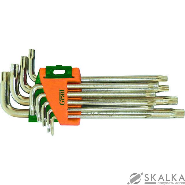 Ключи Torx Grad 9шт T10-T50 CrV (средние с отвер) (4022285) На фото Ключи Torx Grad 9шт T10-T50 CrV (средние с отвер) (4022285)