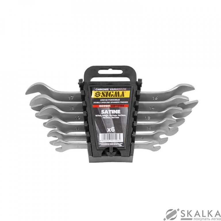 Ключи рожковые Sigma 8шт 6-22мм CrV satine (6010321) На фото Ключи рожковые Sigma 8шт 6-22мм CrV satine (6010321)