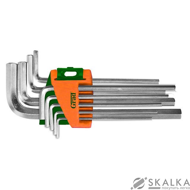 На фото Ключи шестигранные Grad 9шт 1.5-10мм CrV (средние) (4022085)