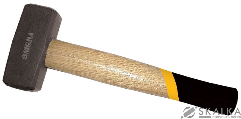Кувалда Sigma 800г деревянная ручка (дуб) (4311331) На фото Кувалда Sigma 800г деревянная ручка (дуб) (4311331)