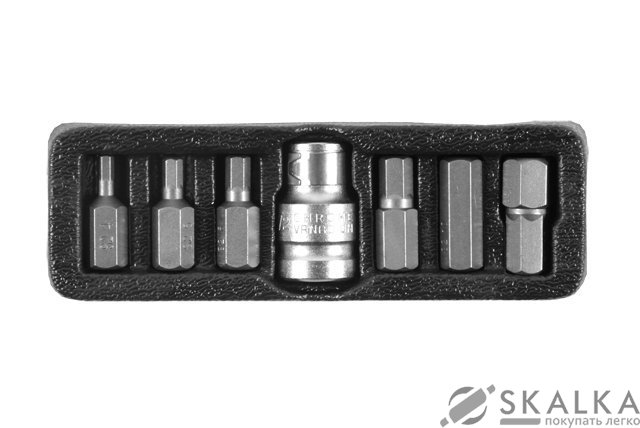 На фото Набор бит HEX Ultra ½"" 7шт S2 (пласт кейс) (4013202)