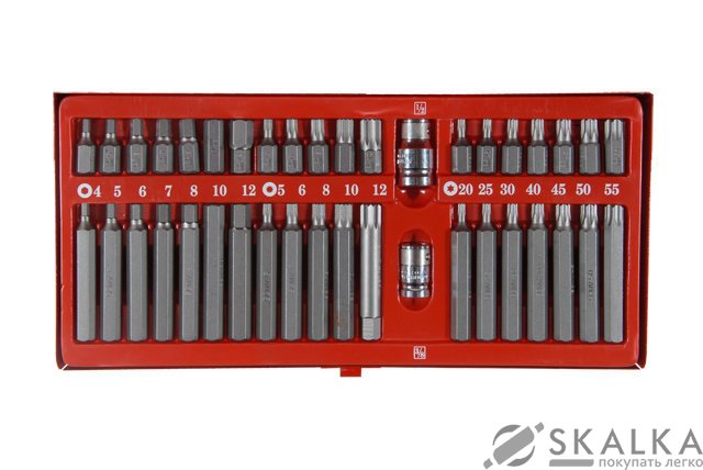 На фото Набор бит HEX TORX SPLINE Ultra ½" 40шт S2 (металл кейс) (4013622)