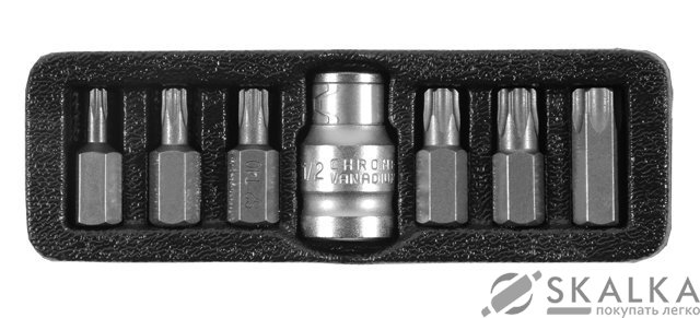 На фото Набор бит TORX Ultra ½" 7шт S2 (пласт кейс) (4013502)