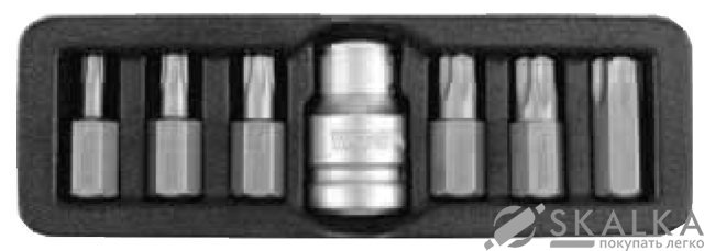 На фото Набор бит TORX t-proof Ultra ½" 6шт S2 (пласт кейс) (4013522)