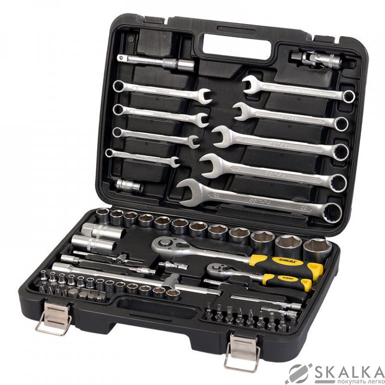 Набор насадок торцевых и биты Sigma ¼" ½" 82шт CrV mid (6001551) На фото Набор насадок торцевых и биты Sigma ¼" ½" 82шт CrV mid (6001551)